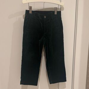 Janie and Jack Boys Velvet Pants in Deep Green size 3